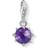 Thomas Sabo Charm Club Birthstone February Charm - Silver/Whie/Amethyst
