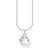 Thomas Sabo Paw Print Necklace - Silver/White