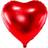 PartyDeco Foil Ballons Heart 61cm Red