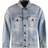 Palm Angels Logo Denim Jacket - Light Blue White