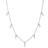 Sif Jakobs Princess Baguette Necklace - Silver/White