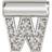 Nomination Seimia with Letter W Pendant - Silver/White