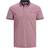 Jack & Jones Plain Polo Shirt - Pink/Rio Red