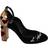 Dolce & Gabbana Velvet Leather Hearts Heels - Black/Gold