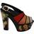 Dolce & Gabbana Floral Wedges - Black With Multicolor Floral Detailing