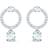 Swarovski Attract Circle Pierced Earrings - Silver/White