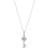 Pandora Two-tone Key & Flower Necklace - Gold/Silver/Transparent