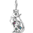 Thomas Sabo Charm Club Cat Constellation Charm Pendant - Silver/Multicolour
