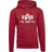 Alpha Industries Felpa con Cappuccio Basic - Rouge