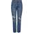 Only Emily Life Hw Destroyed Straight Fit Jeans - Blue/Medium Blue Denim