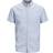 Jack & Jones Button Down Collar Short Sleeved Shirt- Blue/Infinity