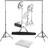 vidaXL Photo Studio with Lights and Background 600x300cm White
