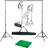 vidaXL Photo studio with Lights and Background 500x300cm Green