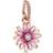 Pandora Daisy Flower Dangle Charm - Rose Gold/Pink/Transparent