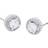 Snö of Sweden Lou Round Earrings - Silver/Transparent