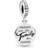 Pandora Friends Are Family Dangle Charm - Silver/Black