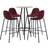 vidaXL 3051175 Bargrupp, 1 Bord inkl. 4 Stolar