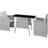 tectake Lausanne - Light Grey Bistro Set, 1 Table incl. 2 Chairs