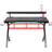 Huzaro Hero 5.0 Gamingbord - Sort/Rød, 1200x600x1000mm