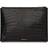 Whistles Shiny Croc Medium Clutch - Black