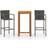 vidaXL 3067986 Bargrupp, 1 Bord inkl. 2 Stolar