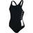 Speedo Boom Logo Splice Muscleback Swimsuit - Black/White