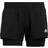 adidas Pacer 3-Stripes Woven Two-in-One Shorts Women - Black/White