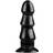 All Black Glans Trio Dildo 17x5cm