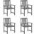 vidaXL 3061234 4-pack Garden Dining Chair, Director's Chair