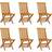 vidaXL 3065527 6-pack Garden Dining Chair