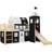 vidaXL Children's Loft Bed with Slide & Ladder 38.2x81.9"