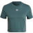 adidas Women's Adicolor Classics Roll-Up Sleeve Crop Top - Hazy Emerald