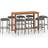 vidaXL 3068015 Bargrupp, 1 Bord inkl. 8 Stolar