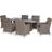 vidaXL 3057796 Matgrupp, 1 Bord inkl. 6 Stolar