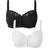 Naturally Close Elana Full Cup Bras Black/White 2-pack