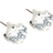 Blomdahl Skin Friendly Earrings 4mm - Silver/Transparent