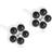 Blomdahl Daisy Earrings 6mm - White/Transparent/Pearls