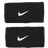 Nike Swoosh Doublewide Wristband 2-pack - Black/White