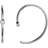 Stine A One Dot Open Creol Earring - Silver/White