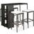 vidaXL 3064913 Bargrupp, 1 Bord inkl. 4 Stolar