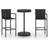 vidaXL 3064769 Bargrupp, 1 Bord inkl. 2 Stolar