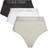 Calvin Klein High Waist Thong 3-pack - Black/White/Grey Heather