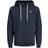 Jack & Jones Kangaroo Pocket Hoodie - Blue/Navy Blazer