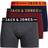 Jack & Jones Boy's Logo Trunks 3-pack - Red/Dark Grey Melange (12149294)