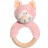 Teddykompaniet Diinglisar Rattle with Wooden Ring