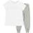 Calvin Klein Girl's Pyjama Set - White/Grey Heather (G80G800084926)