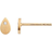 Stine A Petit Sparkling Teardrop Earring - Gold/White
