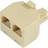 MicroConnect RJ11-2xRJ11 M-F Adapter