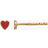Stine A Petit Love Heart Earring - Gold/Red