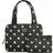 Karen Toiletry Bag Set - Black with Cream Dots